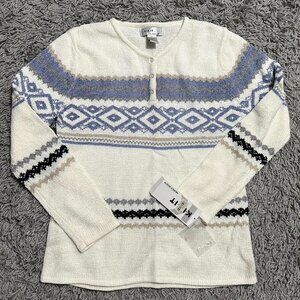 Kk Fit 2000s Casual Stripped Boho Sweater Size L